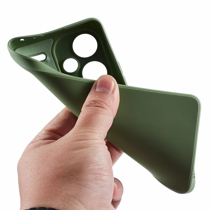 Coque pour Xiaomi Redmi Note 13 Pro+ 5G, housse de protection en TPU avec doublure en fibre - Vert Matcha
