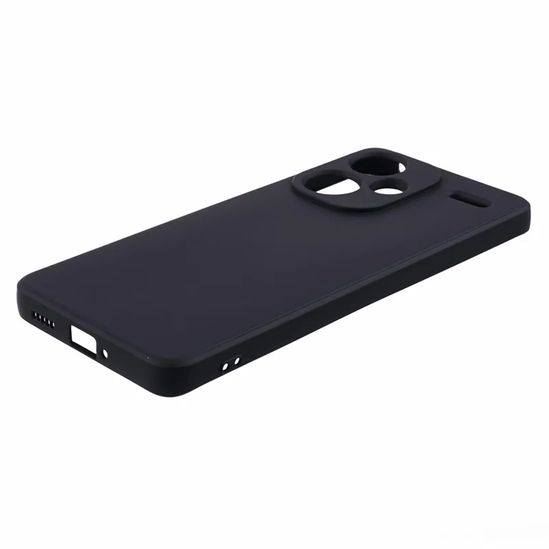 For Xiaomi Redmi Note 13 Pro+ 5G Case TPU Fiber Lining Protective Phone Cover - Black