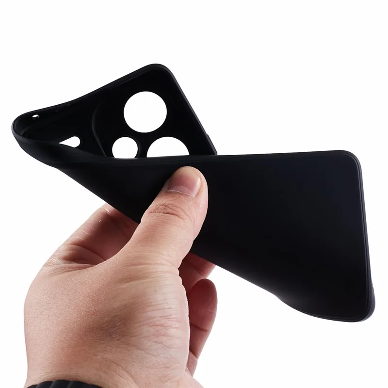 For Xiaomi Redmi Note 13 Pro+ 5G Case TPU Fiber Lining Protective Phone Cover - Black
