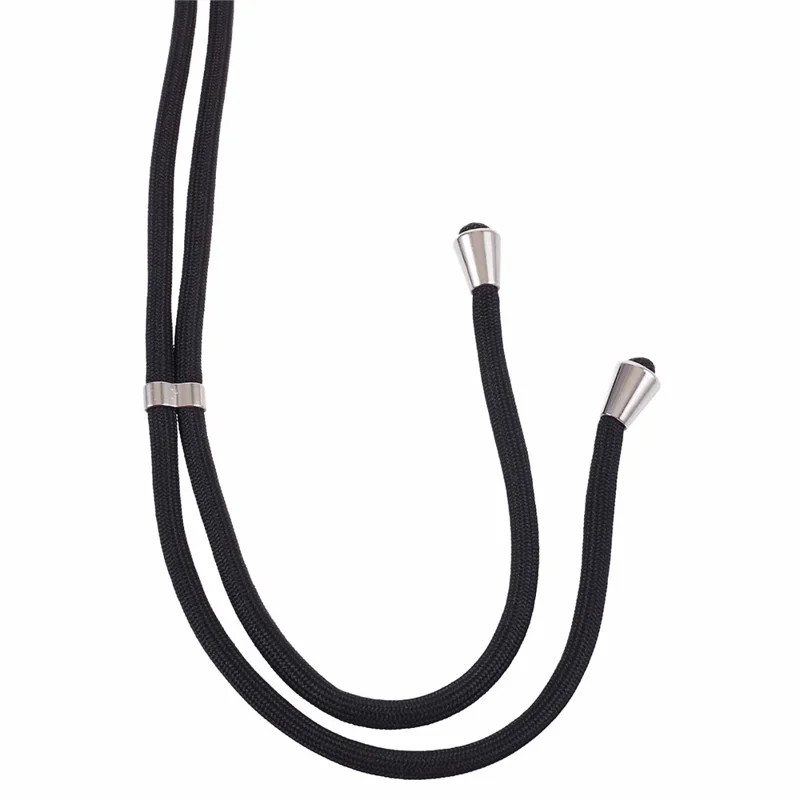 AW Series for iPhone 13 Pro TPU Phone Shell Case Sparkle Epoxy Phone Cover with Lanyard - Black