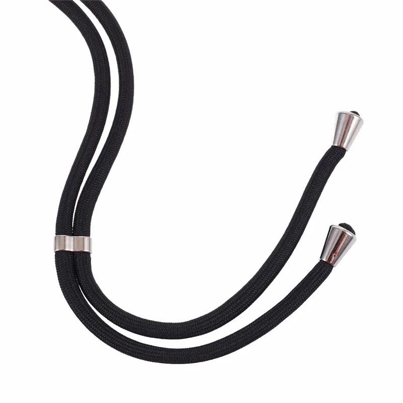 AW Series for iPhone 12 Pro / 12 Case Sparkle Epoxy TPU Phone Shell with Lanyard - Black