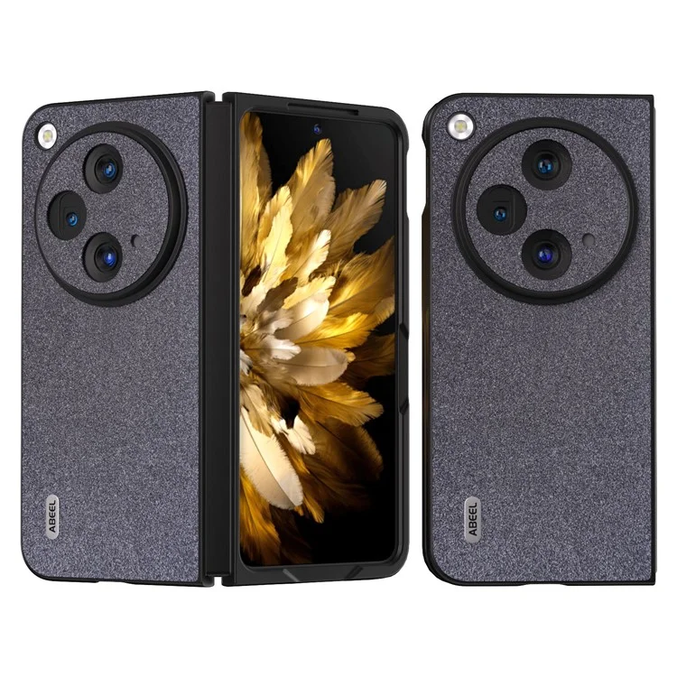 ABEEL Für Oppo Find N3 5G / OnePlus Open Case Glitzer-Leder + PC-Rückseite Handyhülle - Schwarz