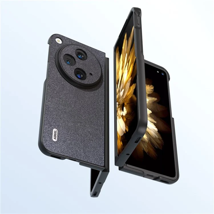ABEEL Für Oppo Find N3 5G / OnePlus Open Case Glitzer-Leder + PC-Rückseite Handyhülle - Schwarz