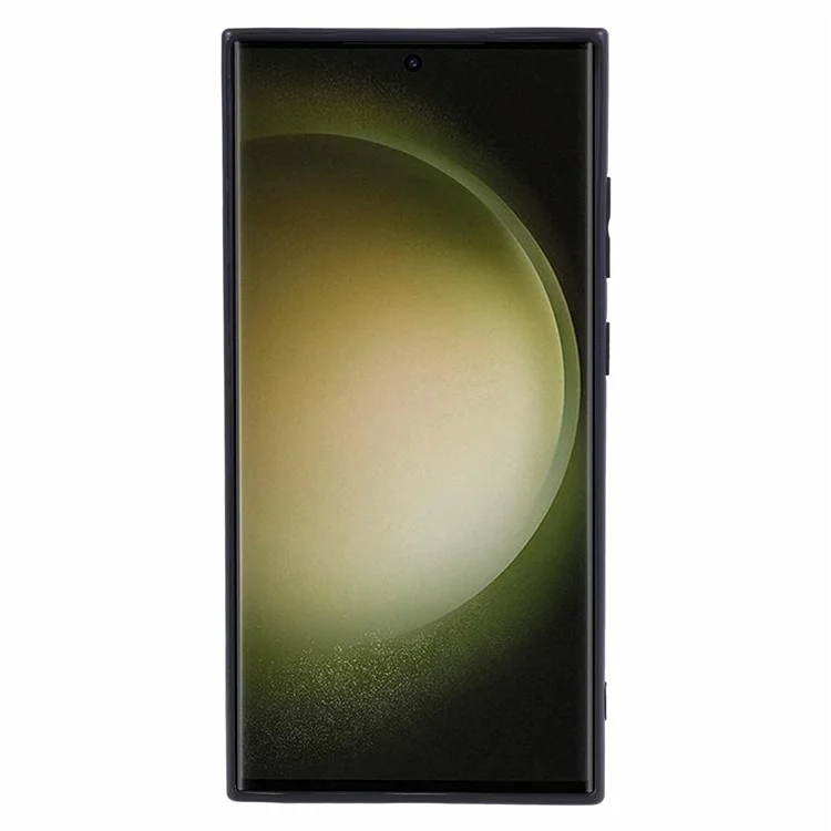Para Samsung Galaxy S24 Ultra Capa de Telefone Brilhante Cortes Precisos Capa TPU - Preto