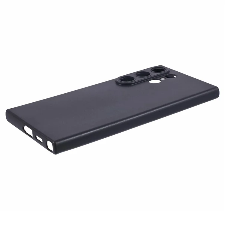 Para Samsung Galaxy S24 Ultra Capa de Telefone Brilhante Cortes Precisos Capa TPU - Preto
