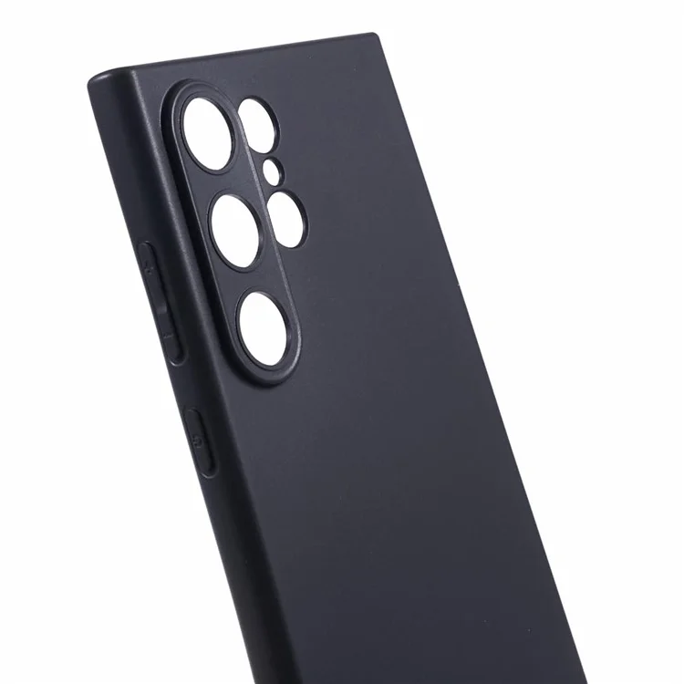 Para Samsung Galaxy S24 Ultra Capa de Telefone Brilhante Cortes Precisos Capa TPU - Preto
