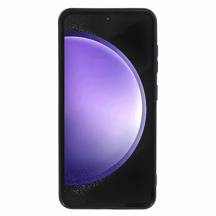 For Samsung Galaxy S24 Case Precise Cutouts Glossy Soft TPU Phone Back Cover - Black