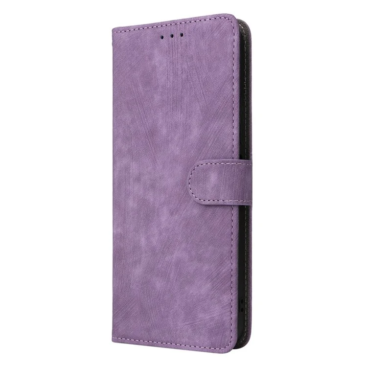 Pour le boîtier itel S23+ / S681LN Étui anti-rayures à blocage RFID avec bandoulière en cuir - Violet