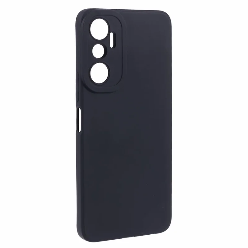 For Infinix Hot 20 4G Case TPU Straight Edge Smart Phone Cover - Black