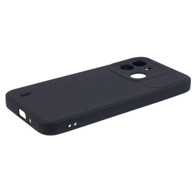 Pour TECNO Pop 6 4G Coque Peau-Friendly TPU Bord Droit - Noir