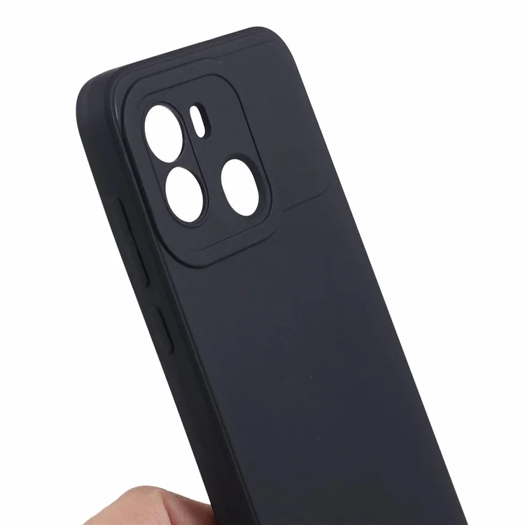 Pour TECNO Pop 6 4G Coque Peau-Friendly TPU Bord Droit - Noir