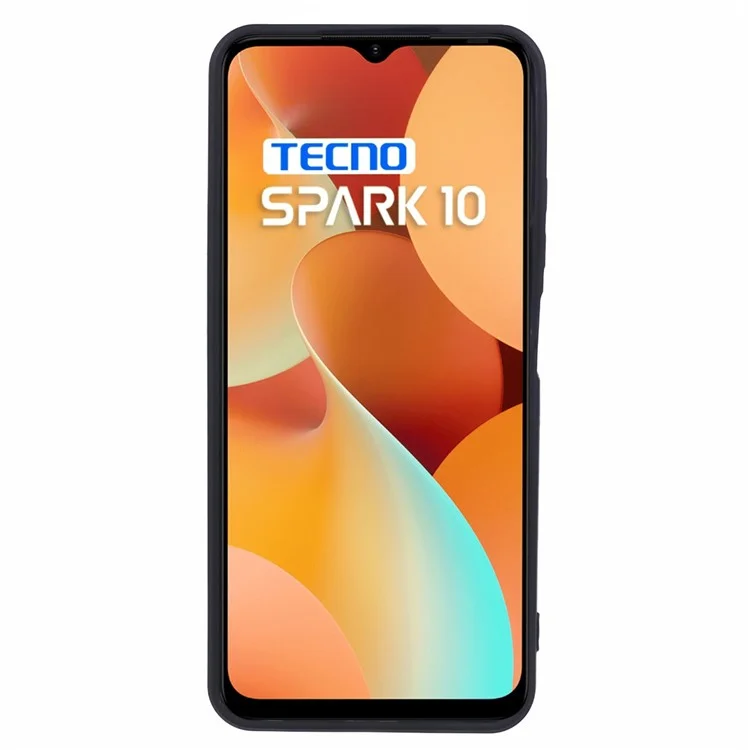 Para TECNO Spark 10 4G Case TPU Recorte Preciso Funda Protectora de Teléfono - Negro