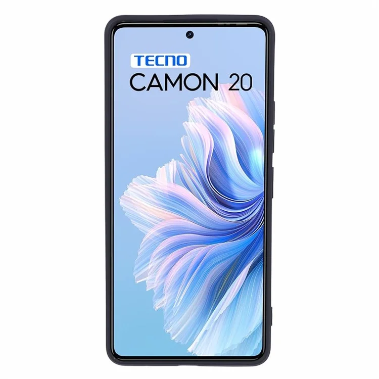 Para TECNO Camon 20 4G Case Straight Edge TPU Slim Phone Cover - Preto