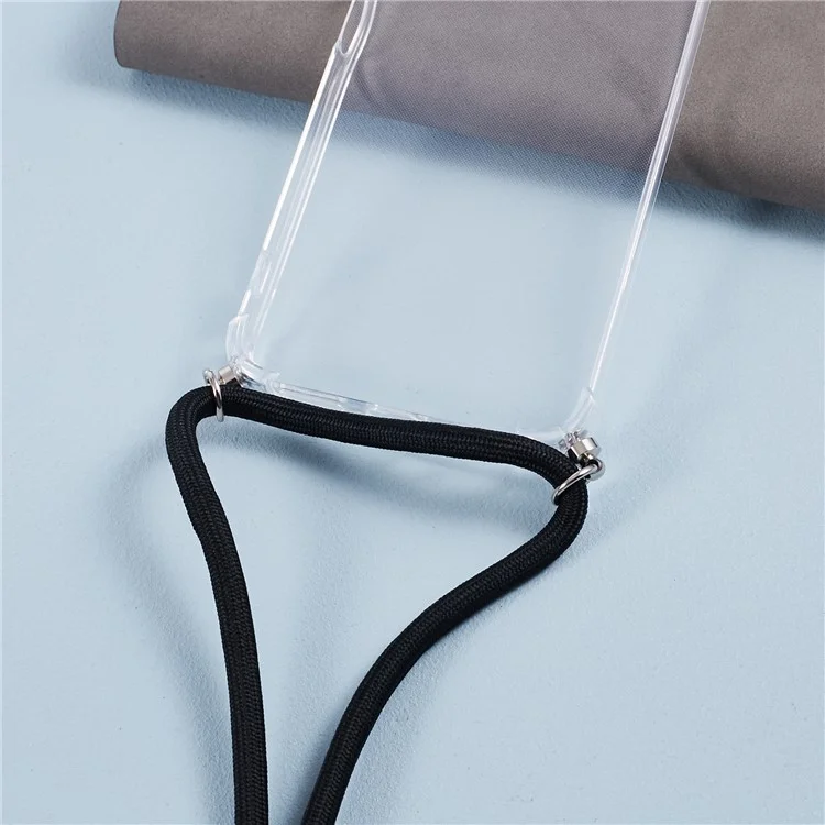 Funda transparente anti-caídas y anti-arañazos para Xiaomi Redmi 12 4G con cordón