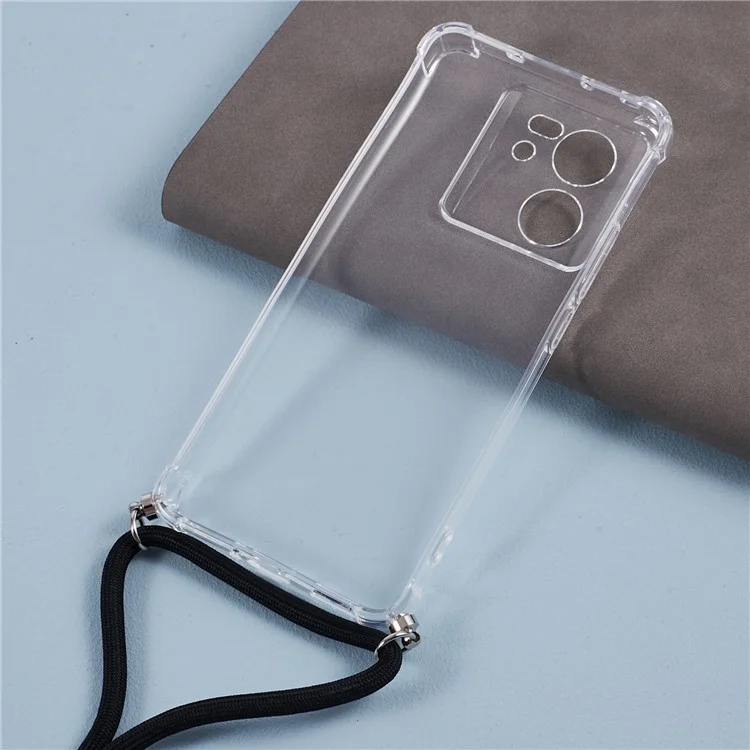 For Xiaomi 13T / 13T Pro / Redmi K60 Ultra TPU Case Anti-drop Clear TPU Cover with Lanyard