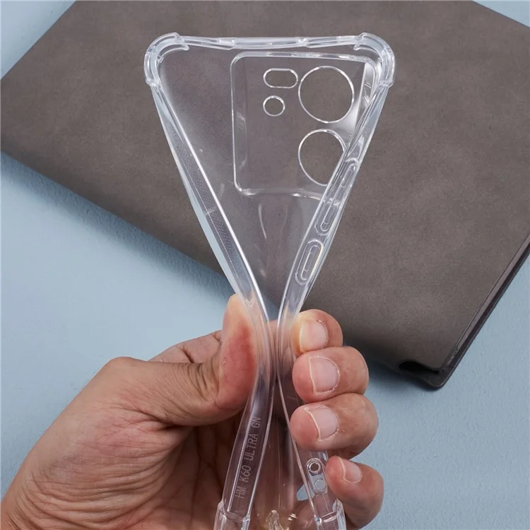 For Xiaomi 13T / 13T Pro / Redmi K60 Ultra TPU Case Anti-drop Clear TPU Cover with Lanyard