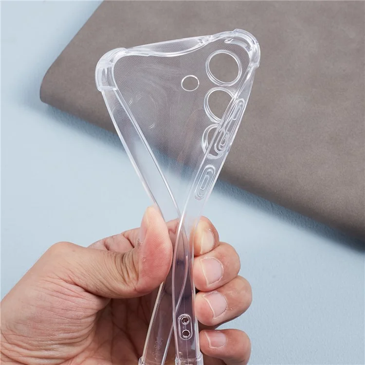 For Samsung Galaxy S24 Case Precise Cutout Transparent Phone Cover with Lanyard