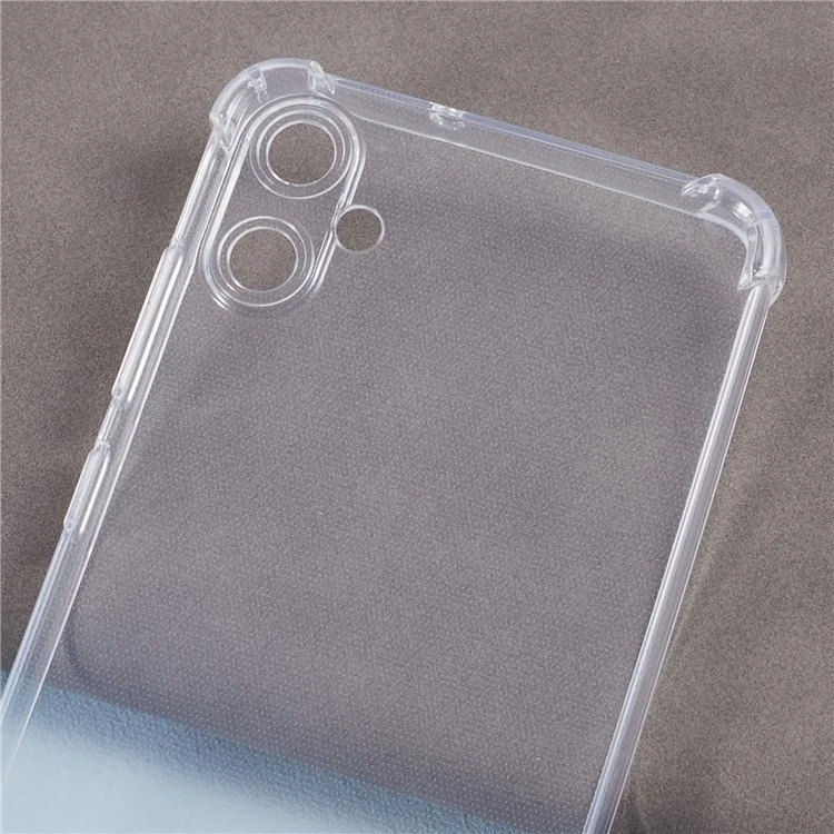 Für Samsung Galaxy A05 4G Hülle Transparente TPU-Handyhülle mit Lanyard