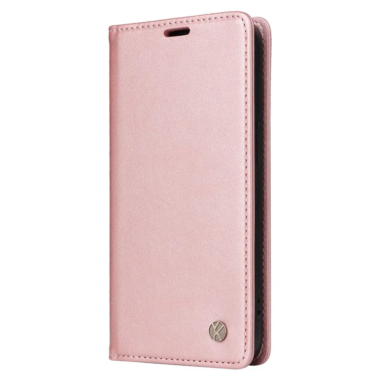 YIKATU YK-001 pour Xiaomi 13T / 13T Pro / Redmi K60 Ultra Étui portefeuille support en cuir Housse de téléphone - Or rose