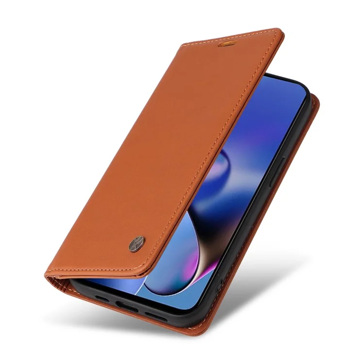 YIKATU YK-001 para a capa de telefone Motorola Moto G54 5G com suporte de carteira - Marrom