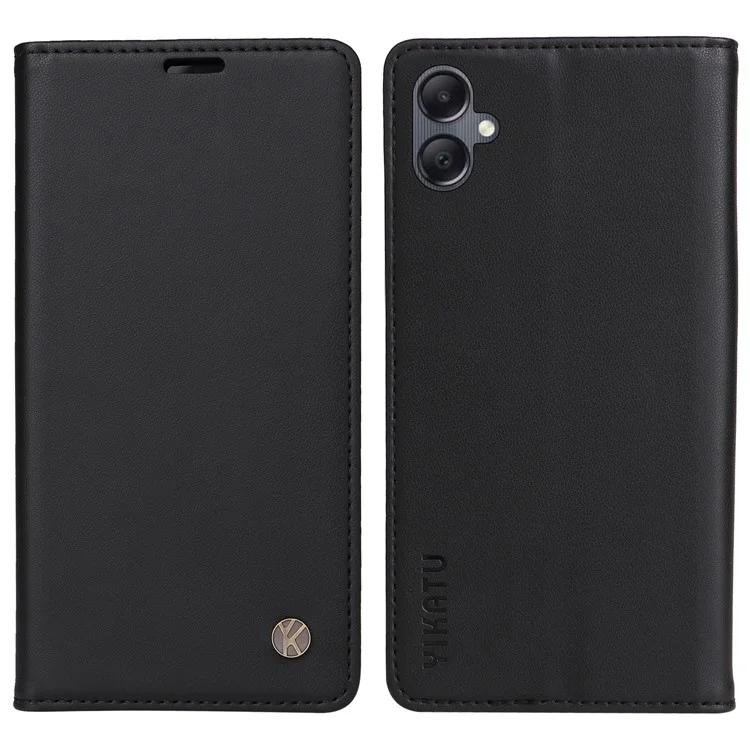 YIKATU YK-001 Для Samsung Galaxy A05 4G Чехол Кожаный Бумажник Противоударный Телефонная Крышка - Черный