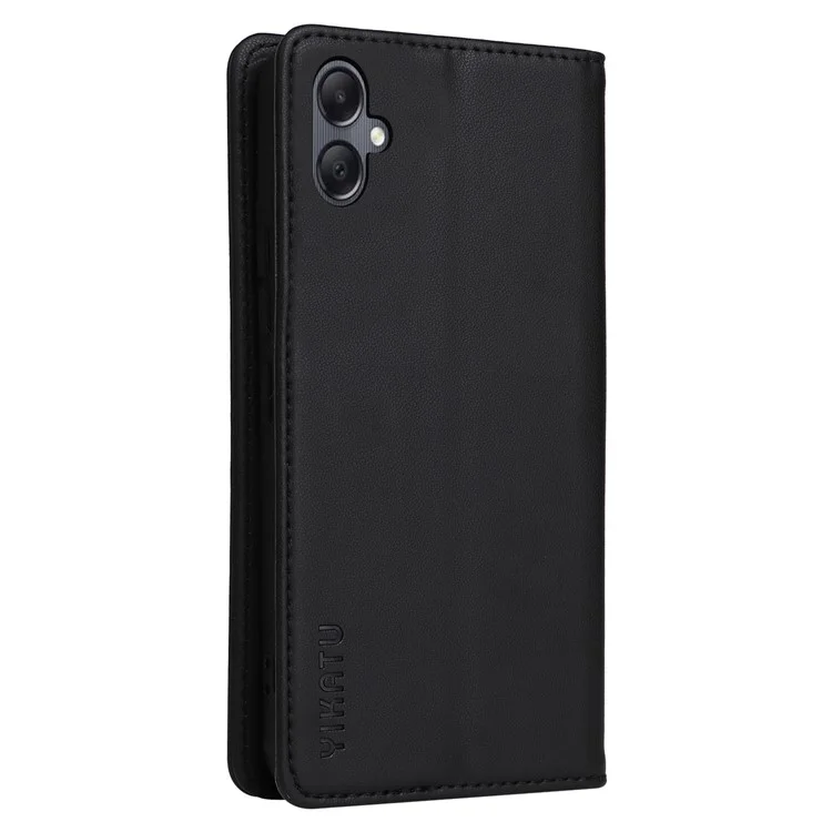 YIKATU YK-001 Для Samsung Galaxy A05 4G Чехол Кожаный Бумажник Противоударный Телефонная Крышка - Черный
