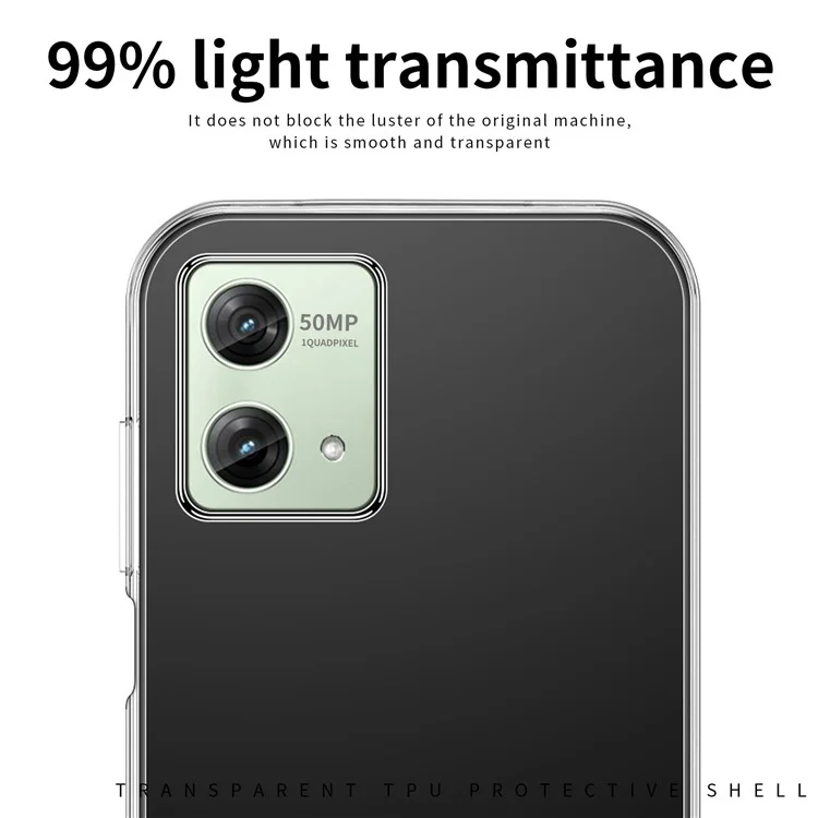 MOFI Para Motorola Moto G84 5G Capa Transparente Capa de Telefone TPU Protetor de Telefone