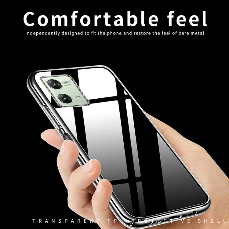 MOFI Para Motorola Moto G84 5G Capa Transparente Capa de Telefone TPU Protetor de Telefone