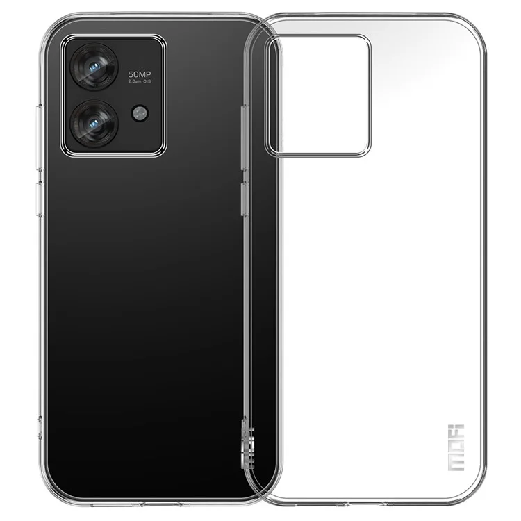 MOFI Clear Phone Case For Motorola Edge 40 Neo 5G Anti-Scratch TPU Phone Shell Cover