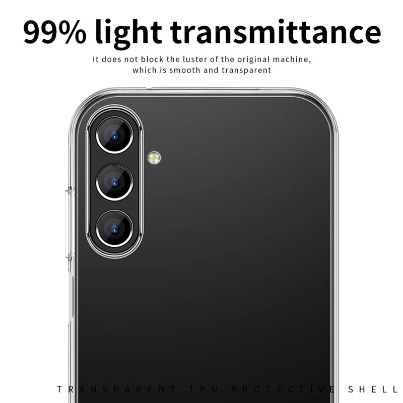 MOFI Transparent Telefonbeskyttelse til Samsung Galaxy S24, Skockabsorberende TPU Hylster