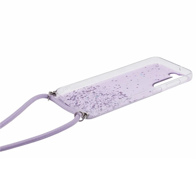 AW Series Sparkle Epoxy TPU Hülle für Samsung Galaxy S23 Case mit Schlüsselanhänger Schutzhülle - Lila