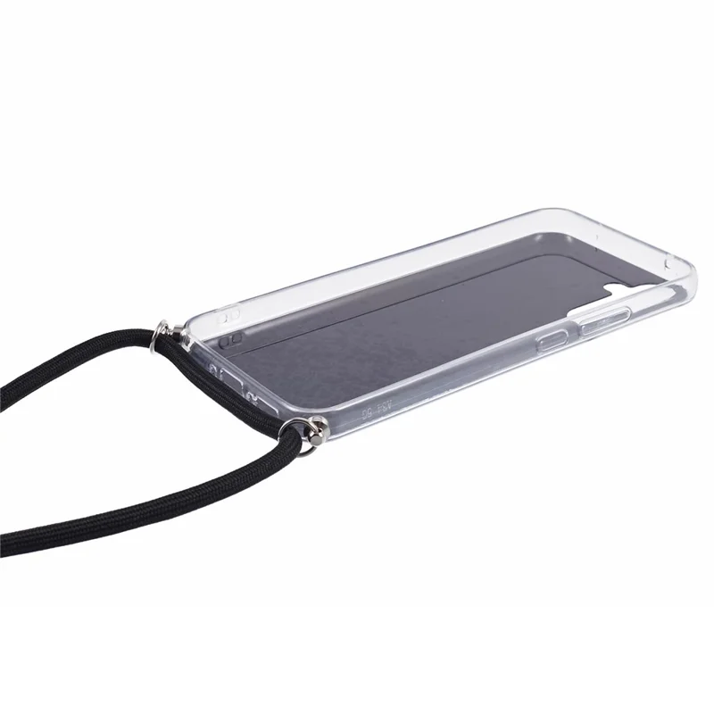 Série AW pour Samsung Galaxy A14 4G / 5G Étui Epoxy Shiny Phone Cover avec Lanière - Noir