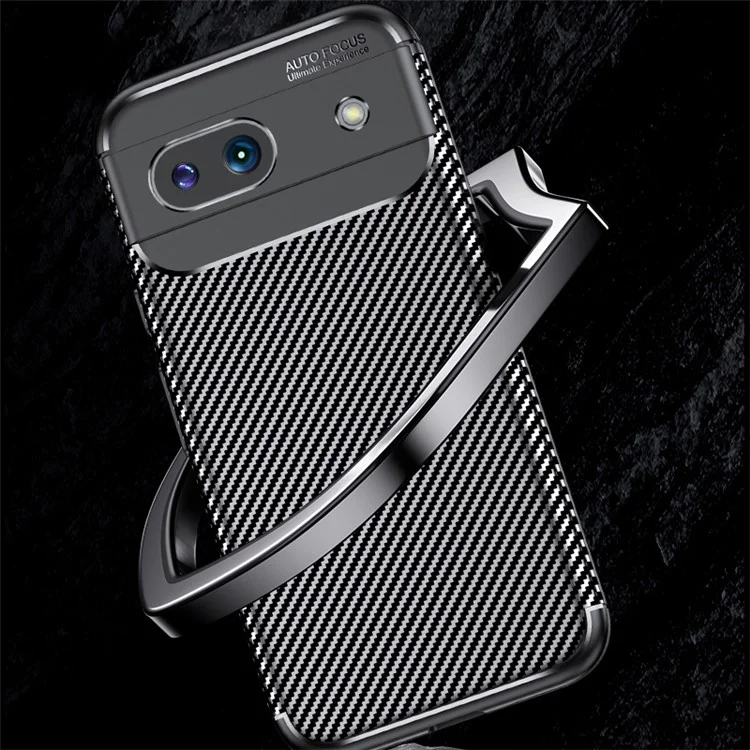 Pour Google Pixel 8a Case TPU Texture Fibre de Carbone Antichoc Housse de Téléphone