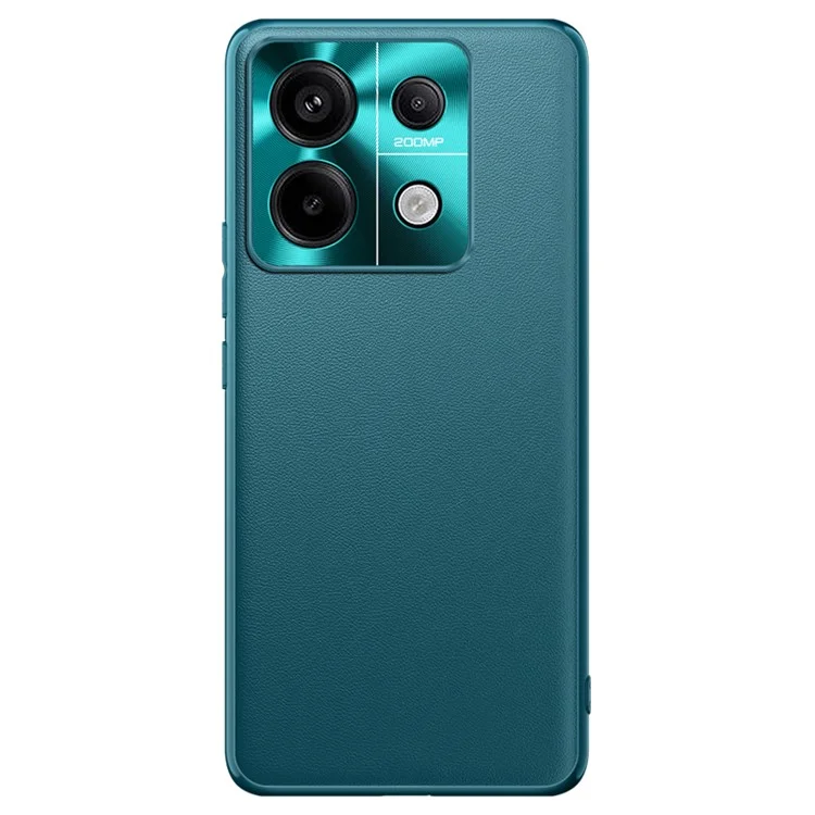 For Xiaomi Redmi Note 13 5G Case Anti-Scratch TPU+PU Leather+PC Phone Cover - Green