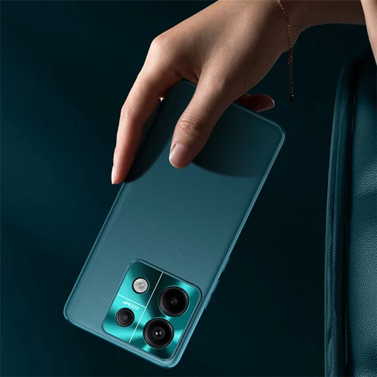 For Xiaomi Redmi Note 13 5G Case Anti-Scratch TPU+PU Leather+PC Phone Cover - Green
