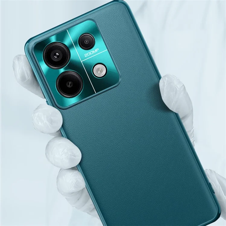 Para Xiaomi Redmi Note 13 Pro 5G / Poco X6 5G Caja de PC+TPU+PU de Cuero Antirasguños Smartphone Cubierta - Negro