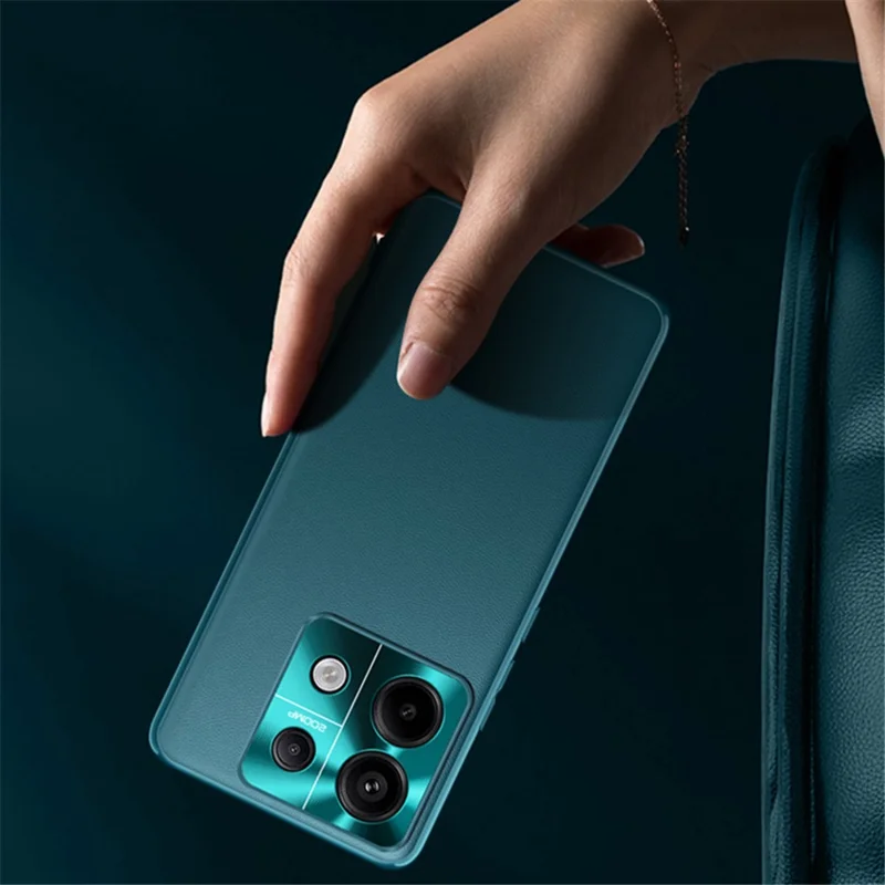 For Xiaomi Redmi Note 13 Pro 5G / Poco X6 5G Case PU Leather+TPU+PC Anti-Scratch Smart Phone Cover - Orange