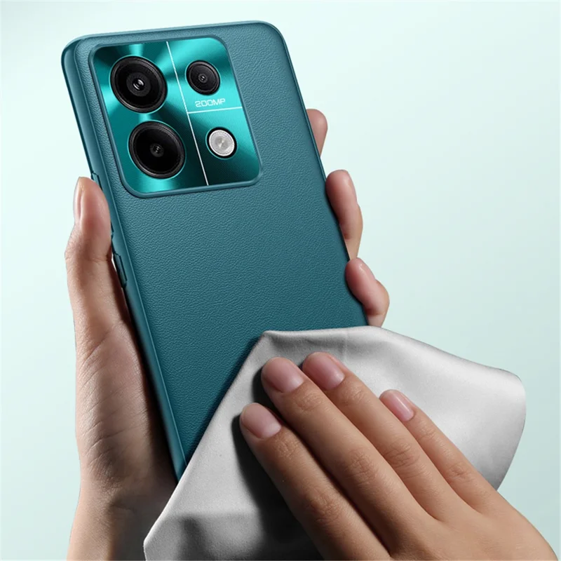 For Xiaomi Redmi Note 13 Pro 5G / Poco X6 5G Case PU Leather+TPU+PC Anti-Scratch Smart Phone Cover - Orange