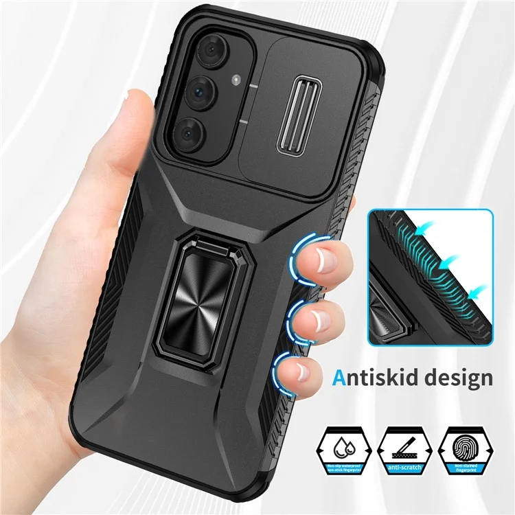 Funda para Samsung Galaxy A54 5G Slide Lens Protection Phone Kickstand Cover - Negro