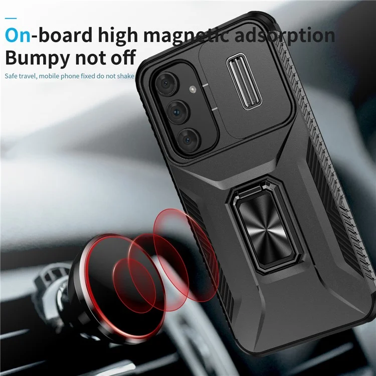 Funda para Samsung Galaxy A54 5G Slide Lens Protection Phone Kickstand Cover - Negro