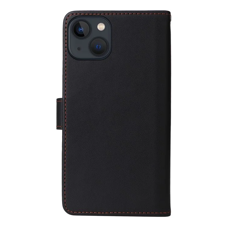 BETOPNICE 005 Coque pour iPhone 13 Étui détachable 2-en-1 en cuir avec porte-carte et dragenne - Noir