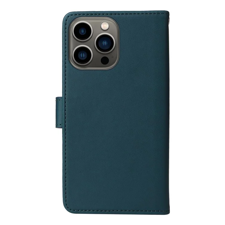 For iPhone 13 Pro Magnetic Case BETOPNICE Detachable PU Leather Phone Cover with Strap - Blue