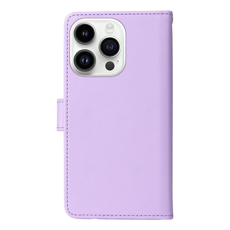 BETOPNICE 005 Capa Para iPhone 14 Pro Destacável 2 em 1 Folio de Couro PU Flip Shell - Roxo