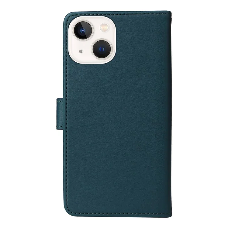For iPhone 14 Magnetic Case BETOPNICE Detachable PU Leather Phone Cover with Strap - Blue