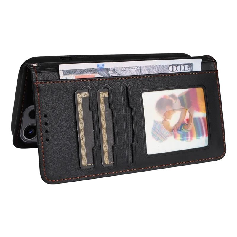 Für Samsung Galaxy S23 Ultra Magnetisches Case BETOPNICE Abnehmbare PU-Leder Handyhülle mit Strap - Schwarz