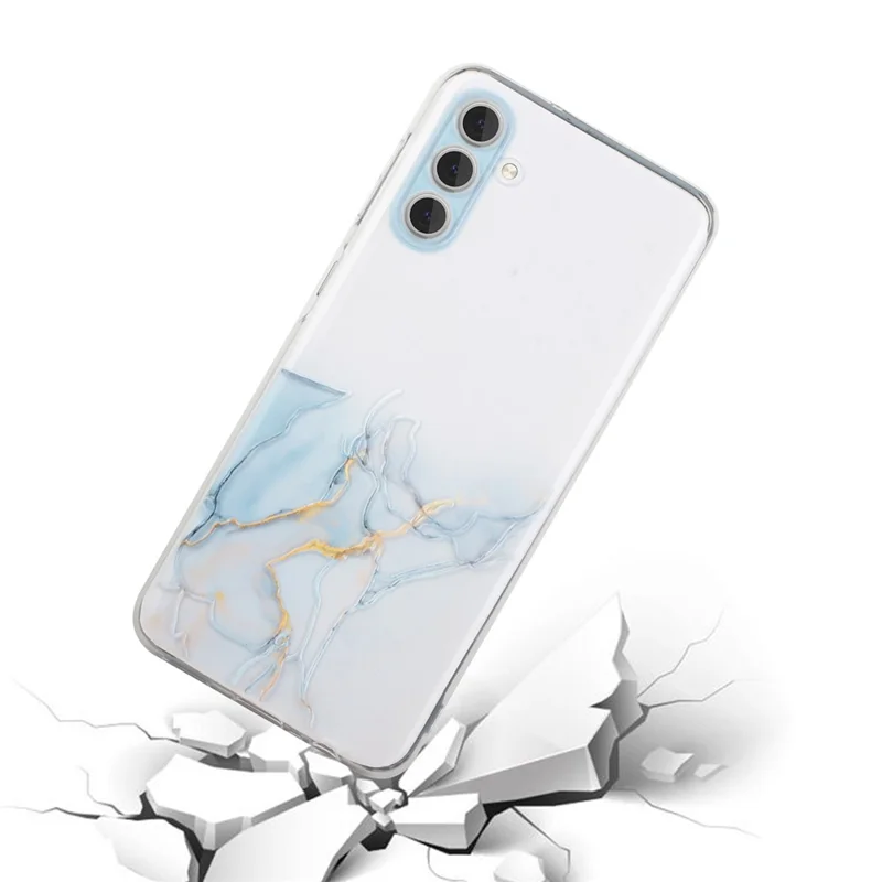 Für Samsung Galaxy S24 Case Marble Pattern Stoßfeste TPU-Handyhülle - Grau