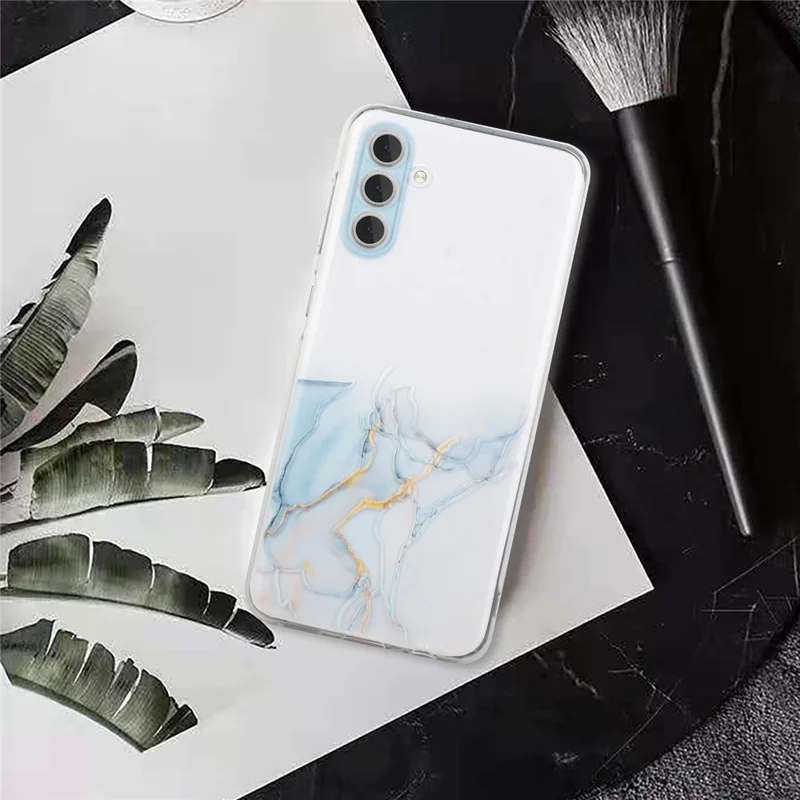 Für Samsung Galaxy S24 Case Marble Pattern Stoßfeste TPU-Handyhülle - Grau