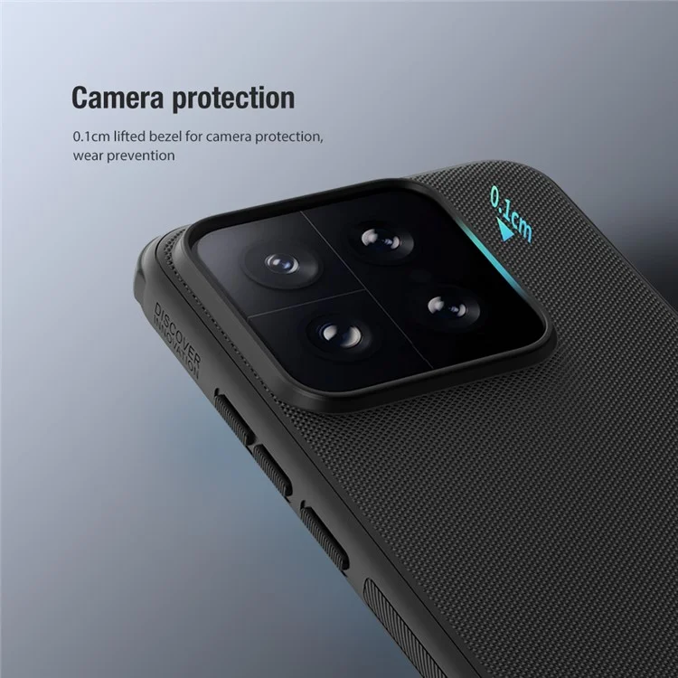 NILLKIN Super Frosted Shield Pro pour Xiaomi 14 PC+TPU Matte Cover Anti-Fingerprint Phone Case - Noir