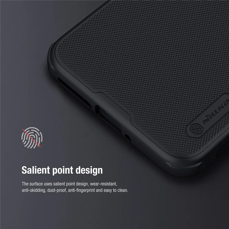 NILLKIN Super Frosted Shield Pro pour Xiaomi 14 PC+TPU Matte Cover Anti-Fingerprint Phone Case - Noir