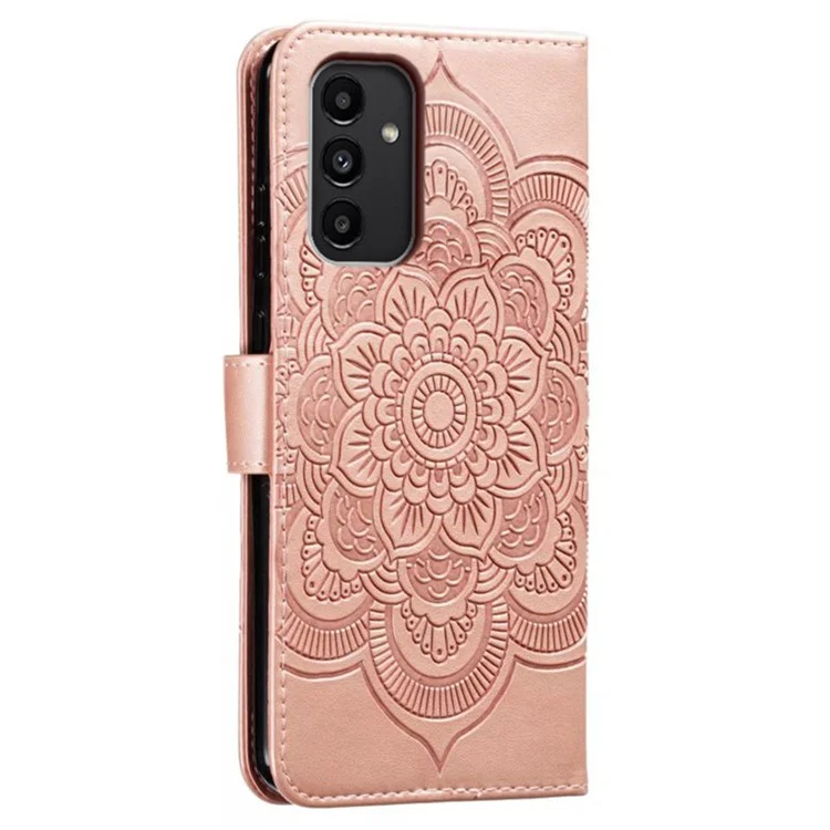Para Samsung Galaxy A54 5G PU Leather Wallet Stand Phone Case Imprinting Phone Shell - Rose Gold